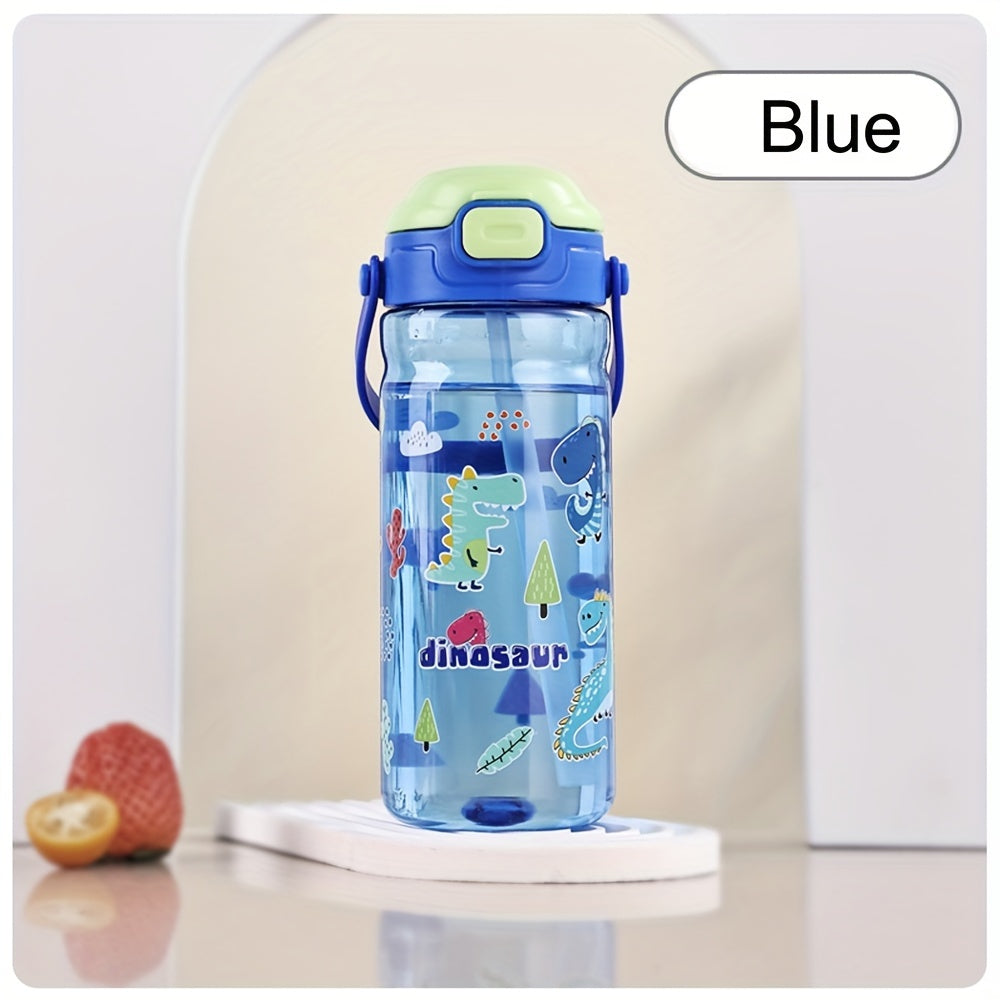 Water Bottle with Leak-Proof Design Detachable Handle 18.6oz for Travel Outdoor Fitness and School