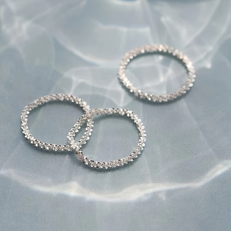 Ayollar modasi issiq to'lqin porloq uzuk metall zargarlik buyumlari