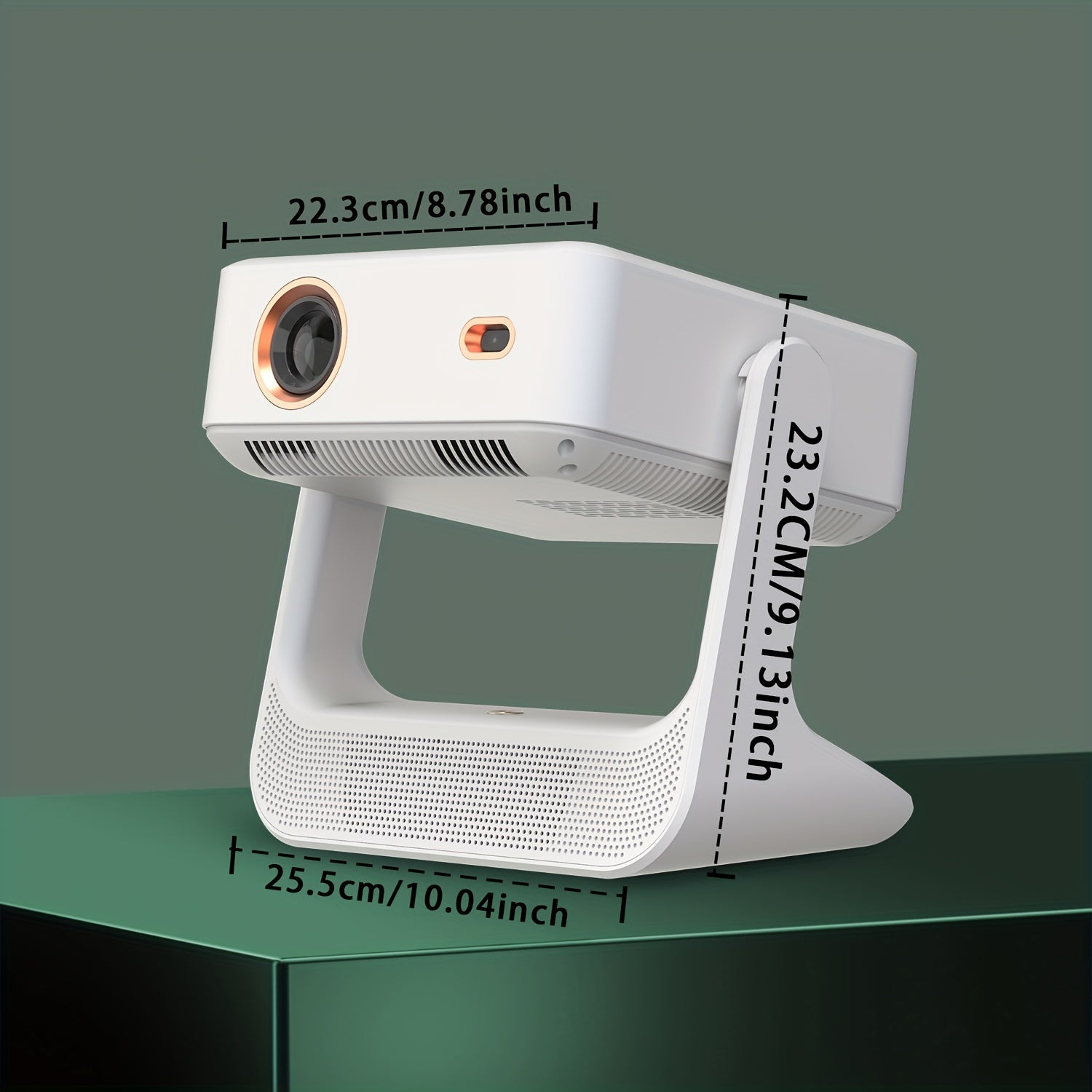 HD Video Projector 4K Support, Android 12, WiFi 6, 8-Inch Touch Screen