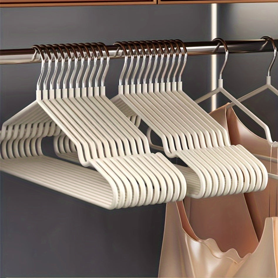 Set of 10 Heavy Duty Stainless Steel Hangers for Coats Suits Dresses