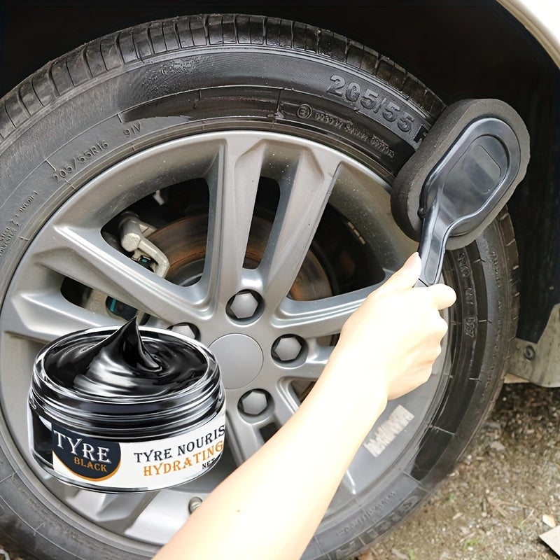 Kit de restauración de interiores de plástico y brillo para neumáticos para mantenimiento de coche y hogar