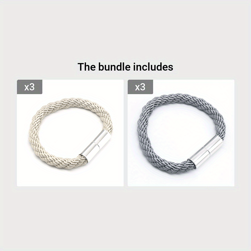 Magnetic Curtain Tiebacks Thick Rope Modern Bedroom Living Room Decor