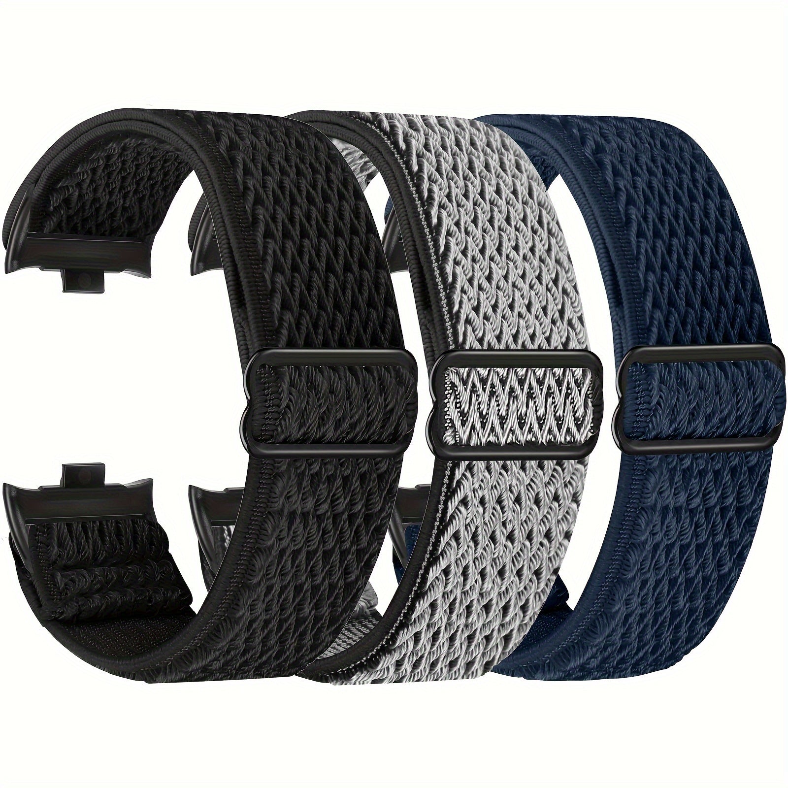 Xiaomi Redmi Watch 4 va Band 8 Pro uchun 3 ta Nilon almashtirish bandlari, sozlanadigan fitness kamarlar