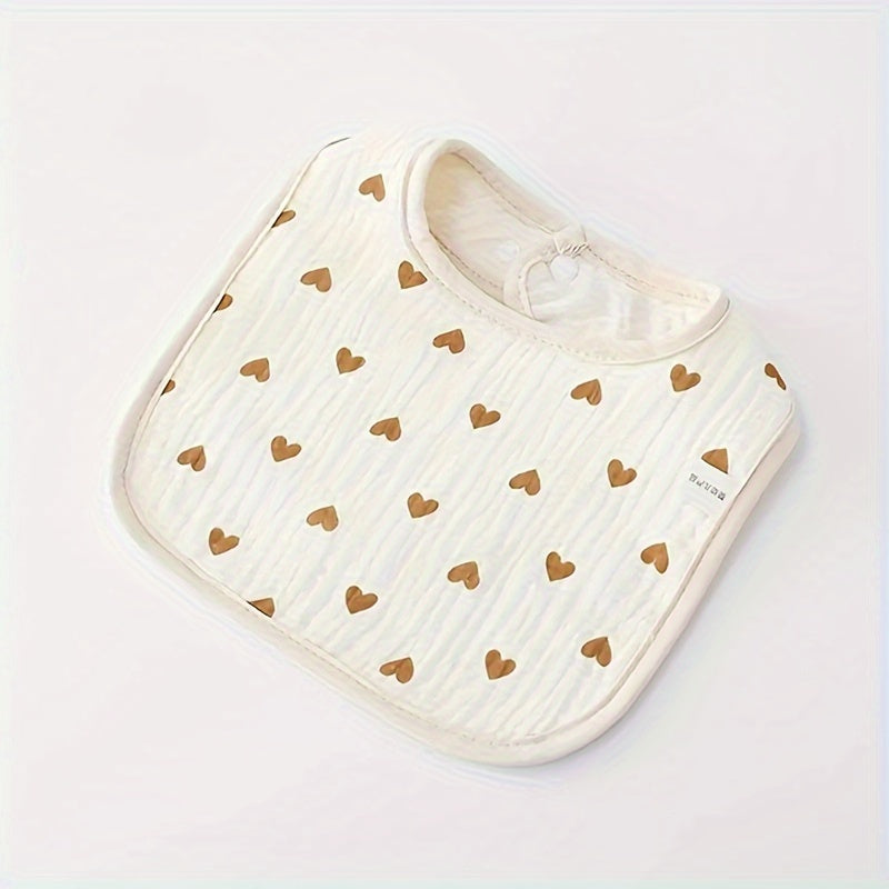 Babero de baba para bebé con diseño en forma de U de gasa de seis capas para prevenir el regurgitado