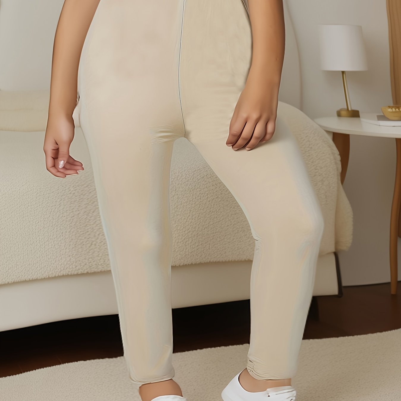 Plus Size Women's Skinny Leggings High Waist Stretchy Casual Spring Summer