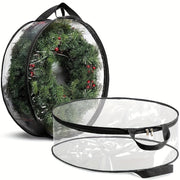 Waterproof Storage Bag with Handle for Christmas Wreaths and Garlands Zippered Organizer