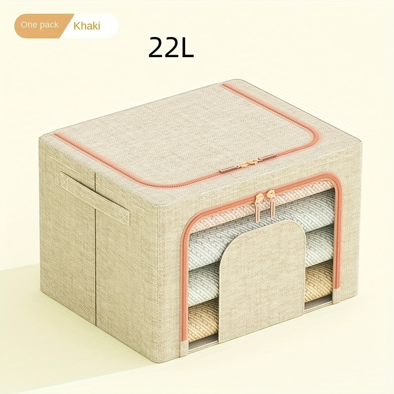 Koʻchiriladigan saqlash qutisi, shaffof poʻlat ramkali, shkafni tartibga solish uchun, katta sigʻimli kiyimlar saqlash