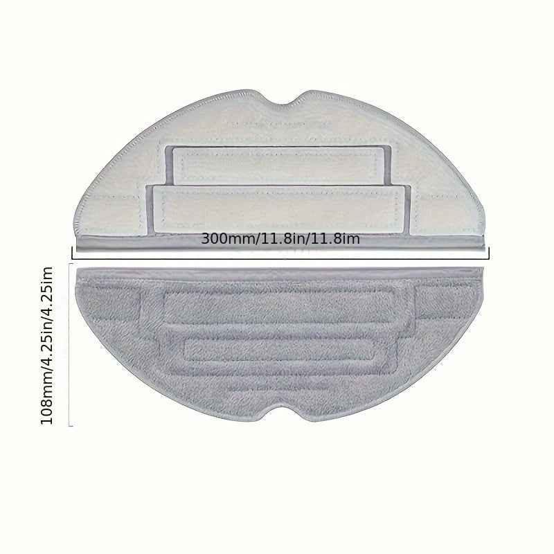 Set of 4 Microfiber Vacuum Mop Pads for Roborock T7S S8 S8+ S7 Series Hard Floor Cleaning