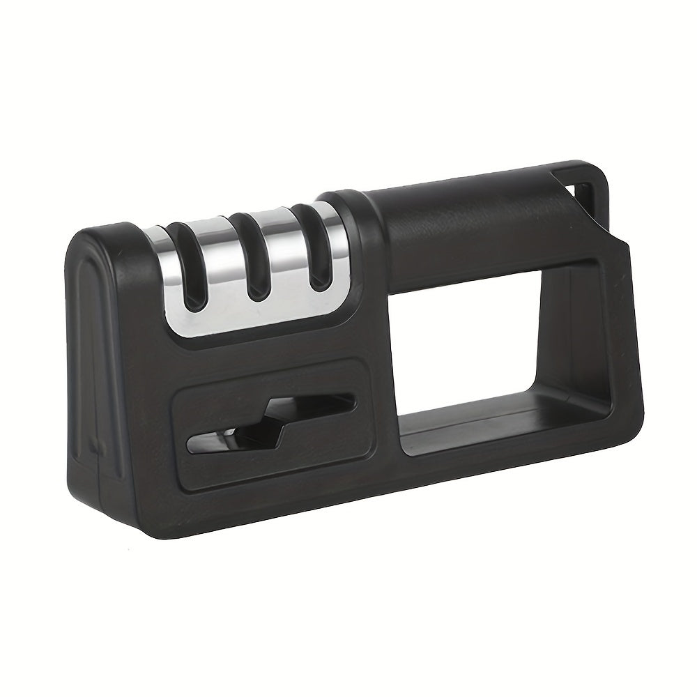 4-in-1 Diamond Knife Sharpener Manual Kitchen Scissors Blade Sharpener Stainless Steel