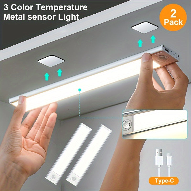 Rechargeable Under Cabinet Lights with Motion Sensor and Dimmable Function for Kitchen and Closet