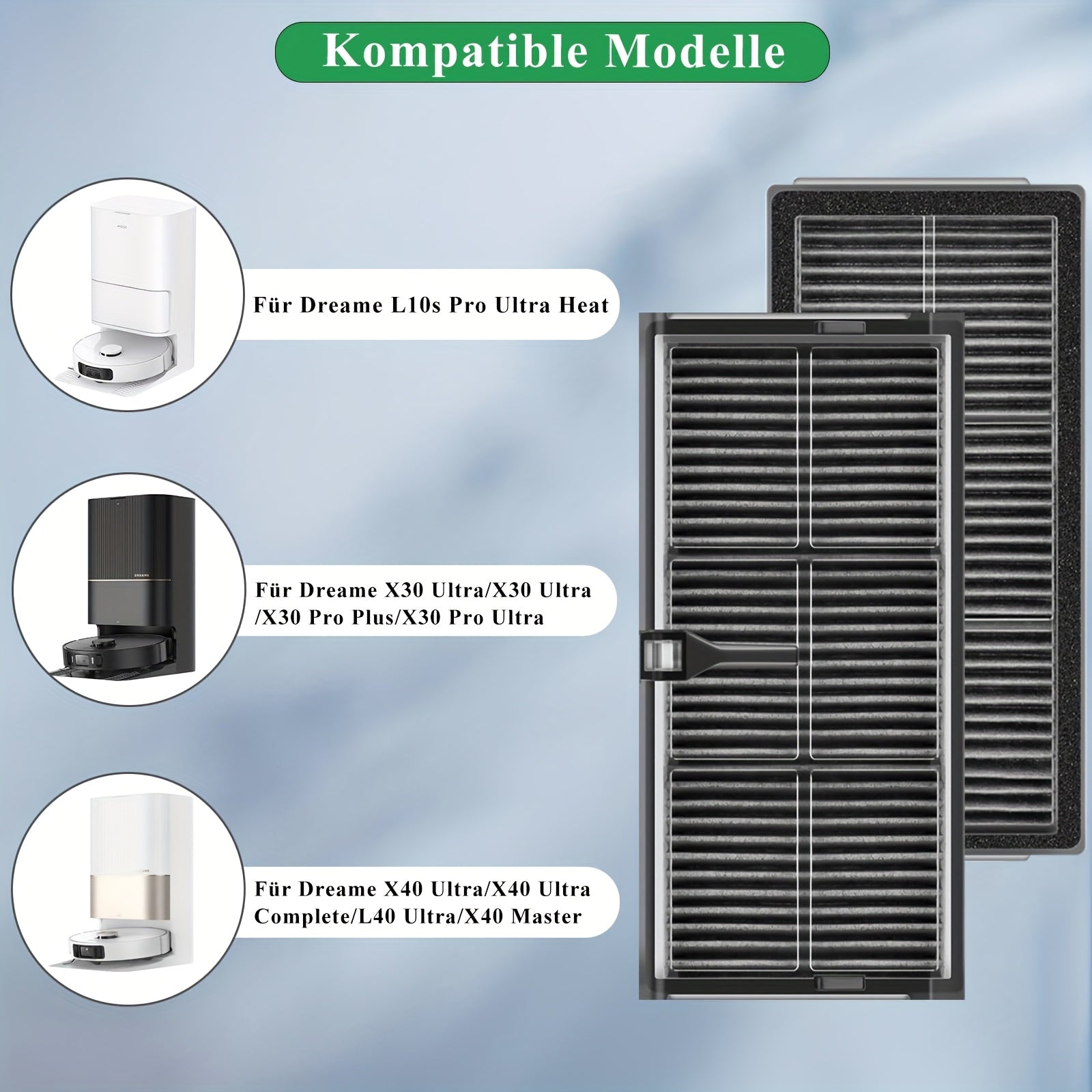 Dreame robot tozalagich uchun HEPA filtrini almashtirish aksessuari, 1 ta to'plam