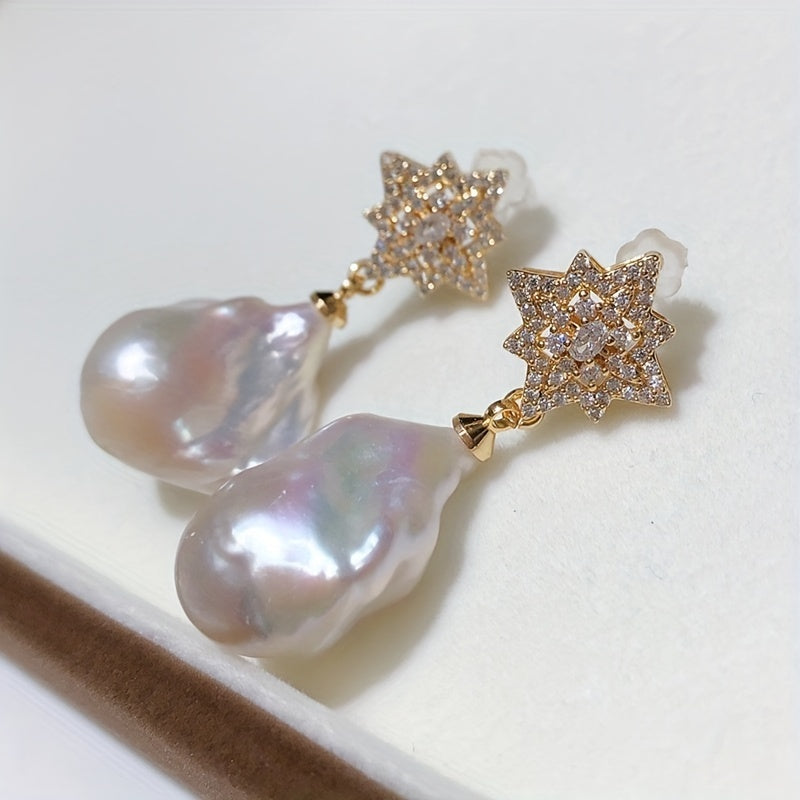 Baroque Freshwater Pearl Jewelry Set Necklace and Earrings Elegant French Style for Special Occasions