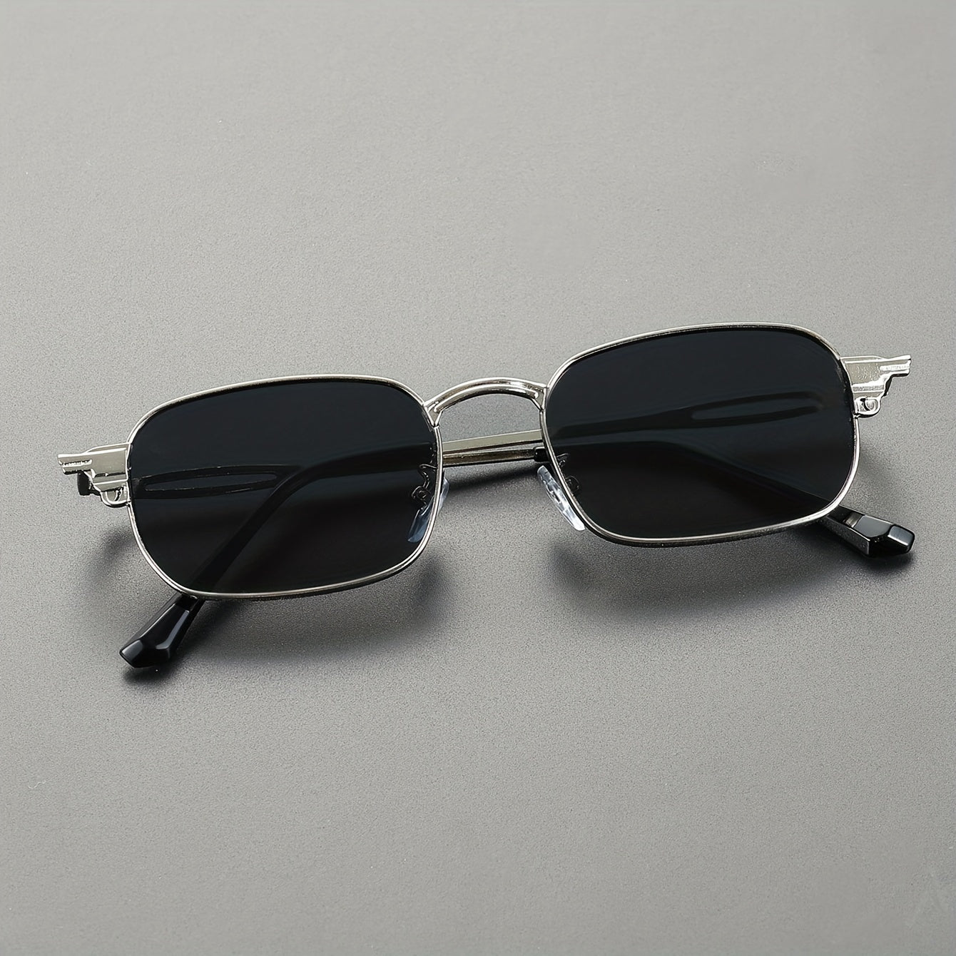 Men's Retro Denim Square Glasses Fashion Eyewear Unisex Stylish