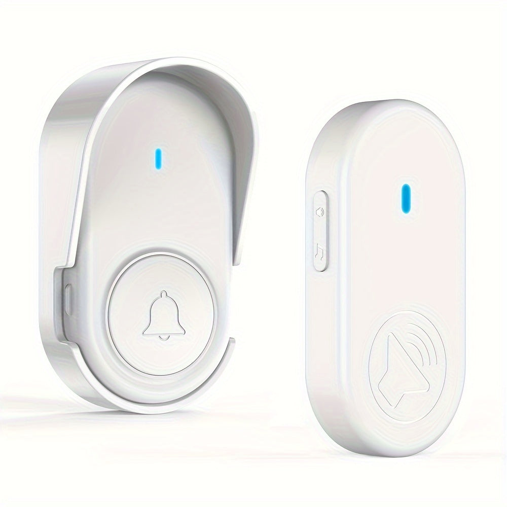 LED ko'rsatkichli simsiz eshik qo'ng'irog'i to'plami - 320.04m masofa, 5 ovoz darajasi, 38 ta qo'ng'iroq balandligi, oson o'rnatish va sozlash, qora, Evropa ulagichi, 110V-240V mosligi, uyga kirish tizimi