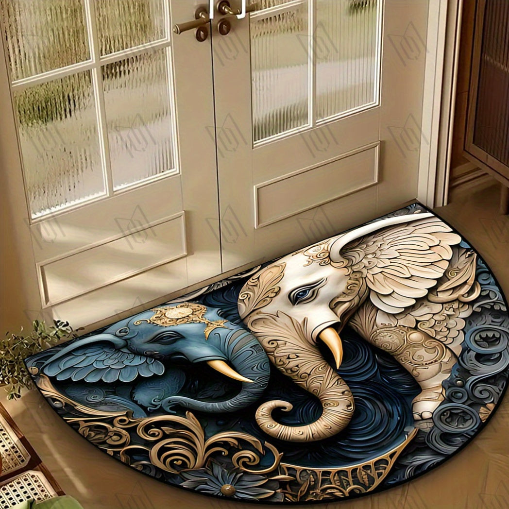 Elephant Welcome Mat Non-Slip Durable Indoor Entryway Rug