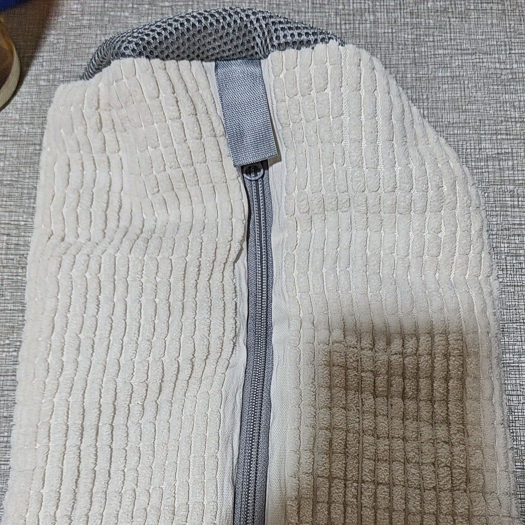 Chenille poyabzal yuvish sumkasi uchun sneakerslar, zipli kir yuvish tashkilotchisi, oval tikanli mato