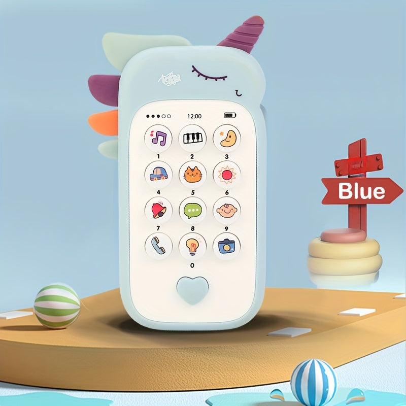 Children's Educational Toy Phone Pink Blue Yellow Interactive Musical Storytelling Device