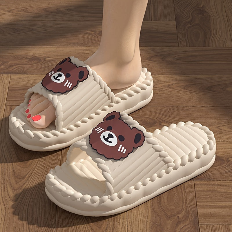 Sandalias de verano para mujer con dibujos de osos en EVA, deslizantes, antideslizantes, calzado cómodo