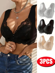Women's Lace Wireless Bralettes Comfort Plus Size Lounge Sleep Bra