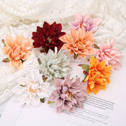 10 Handmade Chrysanthemum Silk Flower Heads for DIY Wedding Party Decor
