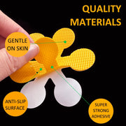 Set of 10 Yellow Snowflake Non-slip Shower Stickers for Bathroom Safety