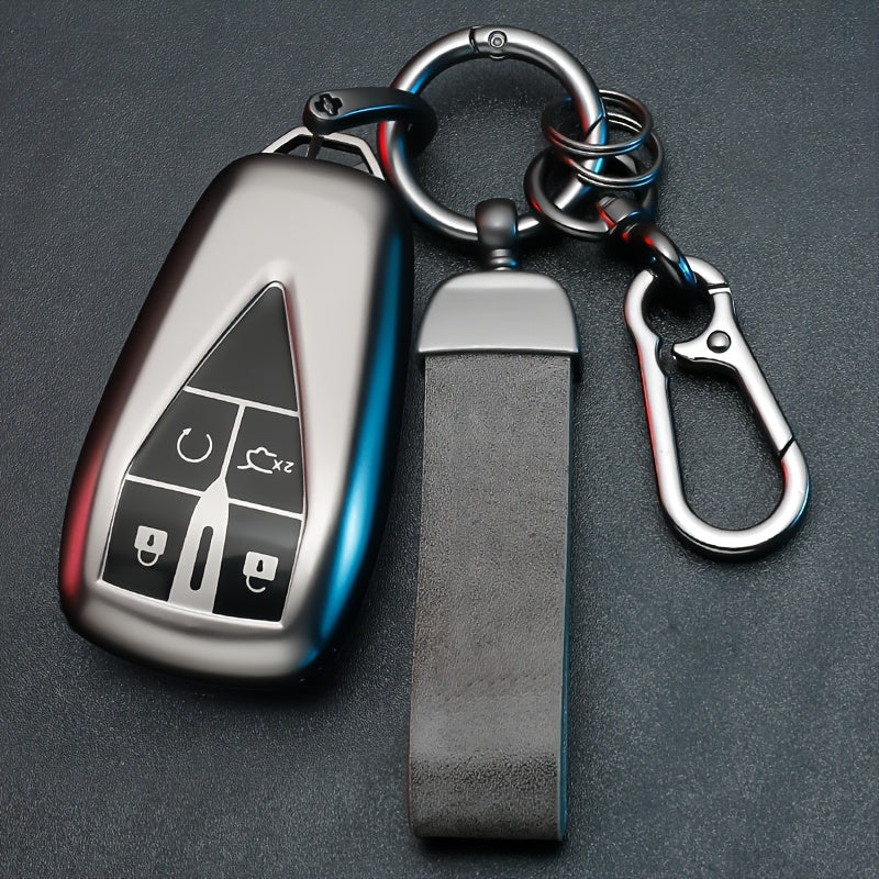 Universal TPU Car Remote Key Fob Cover Gray Slim Shockproof Protective Shell