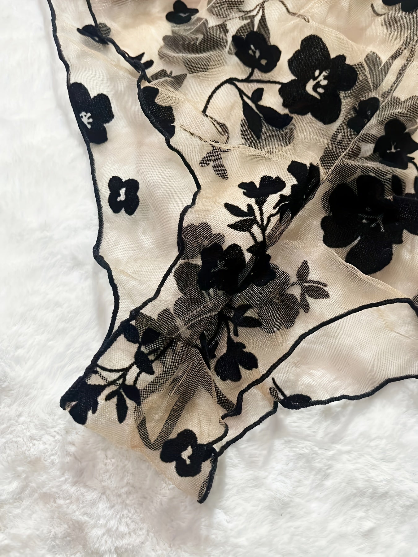 Women's Lace Satin Lingerie Set with Adjustable Straps and Floral Design