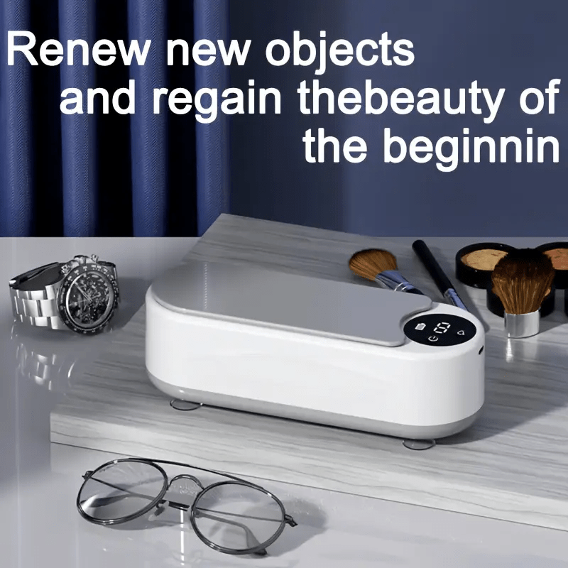 Portable Sonic Glasses and Jewelry Cleaner USB Rechargeable Deep Cleaning for Watches and More
