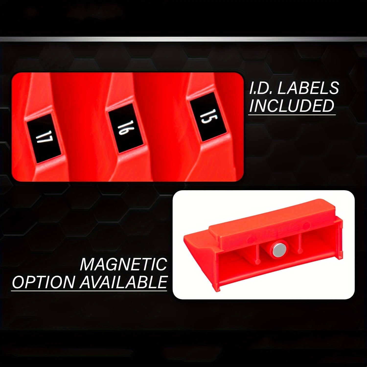 Organizador de almacenamiento vertical para llaves, caja de herramientas modular de plástico