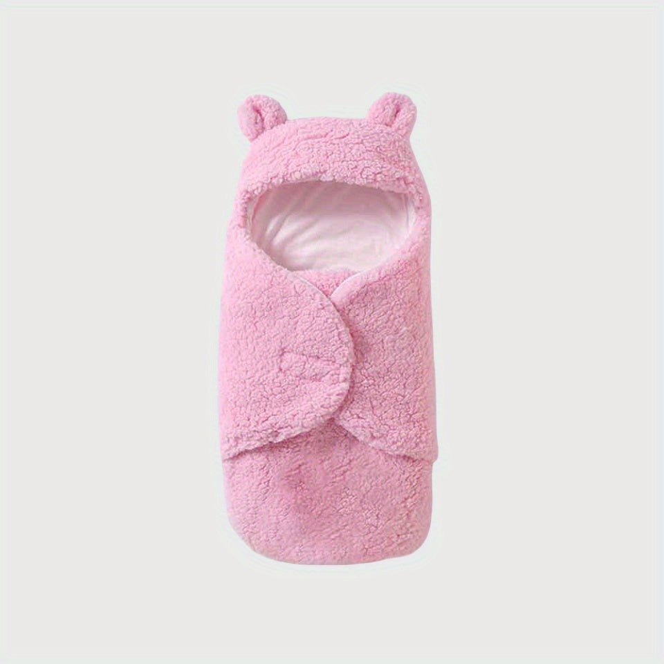 Newborn Fleece Teddy Bear Swaddle Blanket for Winter Christmas Halloween Thanksgiving