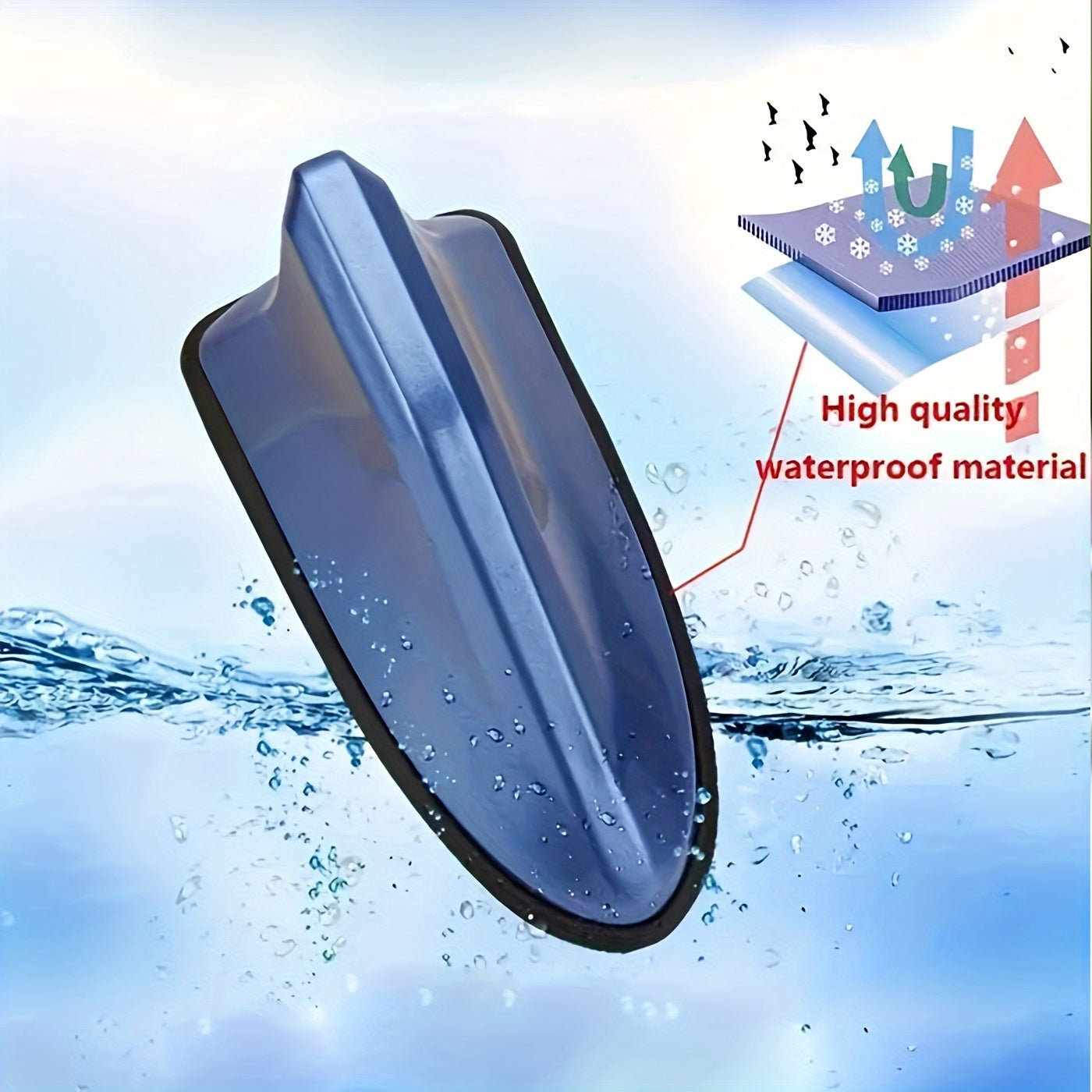 Universal Avtomobil Shark Fin Antenasi ABS Yuqori Qopqoq Radio Signali Kuchaytirgichi Avtomobil Qo'shimchasi