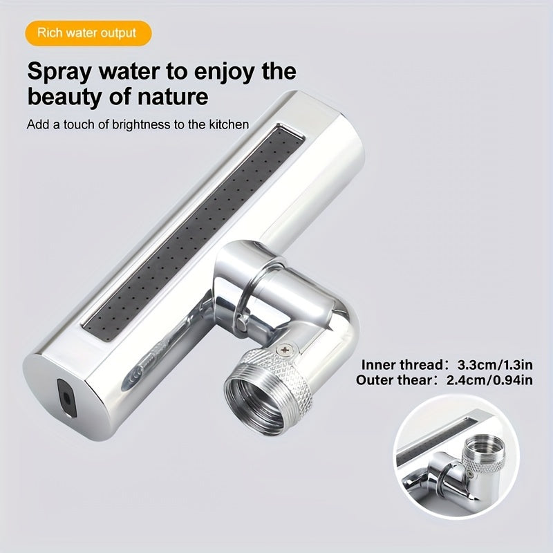Kitchen Faucet Aerator Set with 4 Functions, 360-Degree Rotation, High-Pressure Water Flow