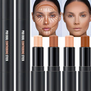 2 Pack Contour Stick Makeup Set Concealer Highlighter with Squalane