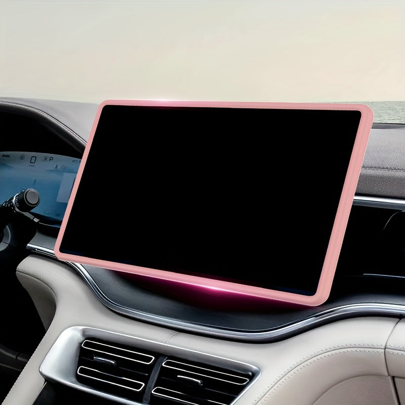 Car Dashboard Frame Silicone Fit for Sedan Universal 39.62cm Durable Black