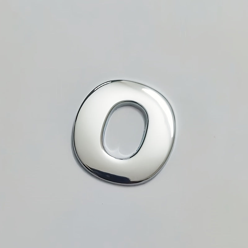 Moslashtiriladigan Kumush 3D Metall Avtomobil Emblemasi Katta Harf Raqami Zink Alloy Tashqi