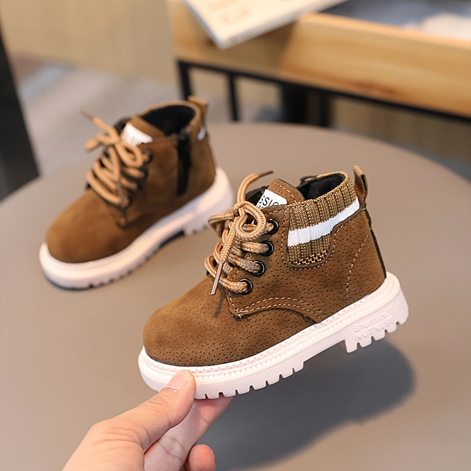 Boys Non-Slip Zipper Boots for Spring and Winter Casual Comfortable Stylish