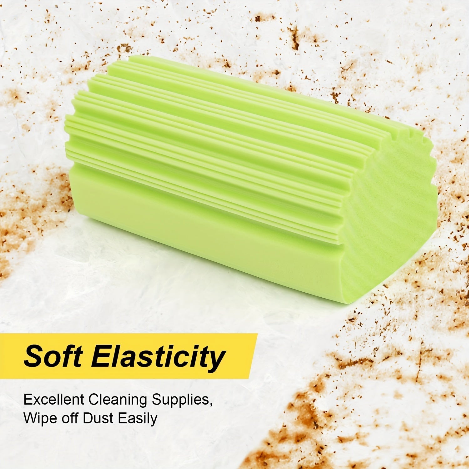 Yellow Damp Dusting Sponges Set of 4 for Cleaning Baseboards Windows and Vents