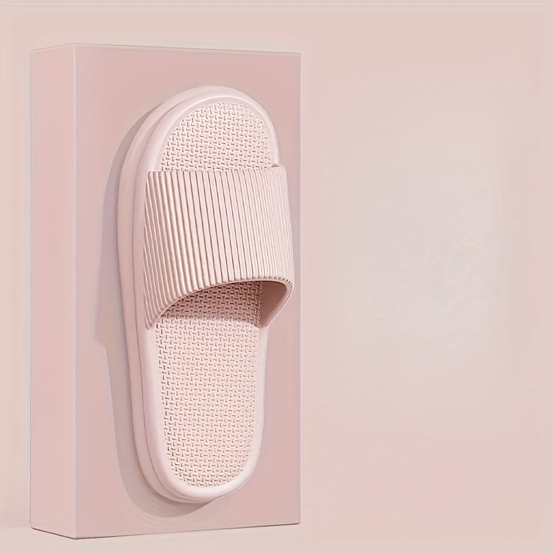 Women Summer Slides Lightweight EVA Open-Toe Slippers Black White