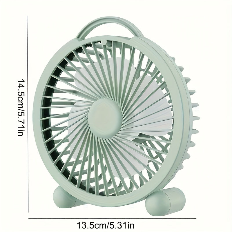 USB ish stoli ventilyatori Ultra-quiet, kompakt havo oqimi, sozlanadigan tezlik bilan ofis, yotoqxona, uy uchun