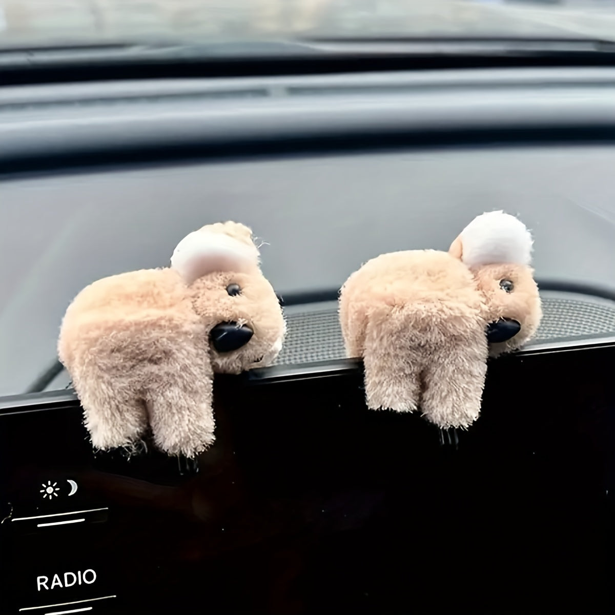 2pcs Cute Koala Car Dashboard Ornaments Durable ABS Interior Accessories