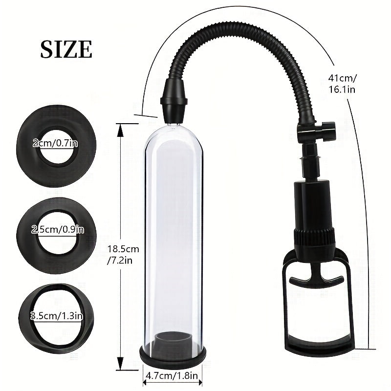 Men Manual Vacuum Pump 18.49cm Training Device