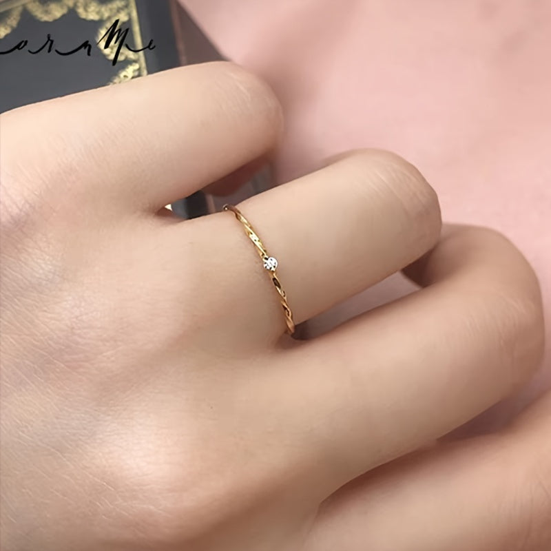 Кольцо из стерлингового серебра с кубическим цирконием для женщин, минималистские украшения