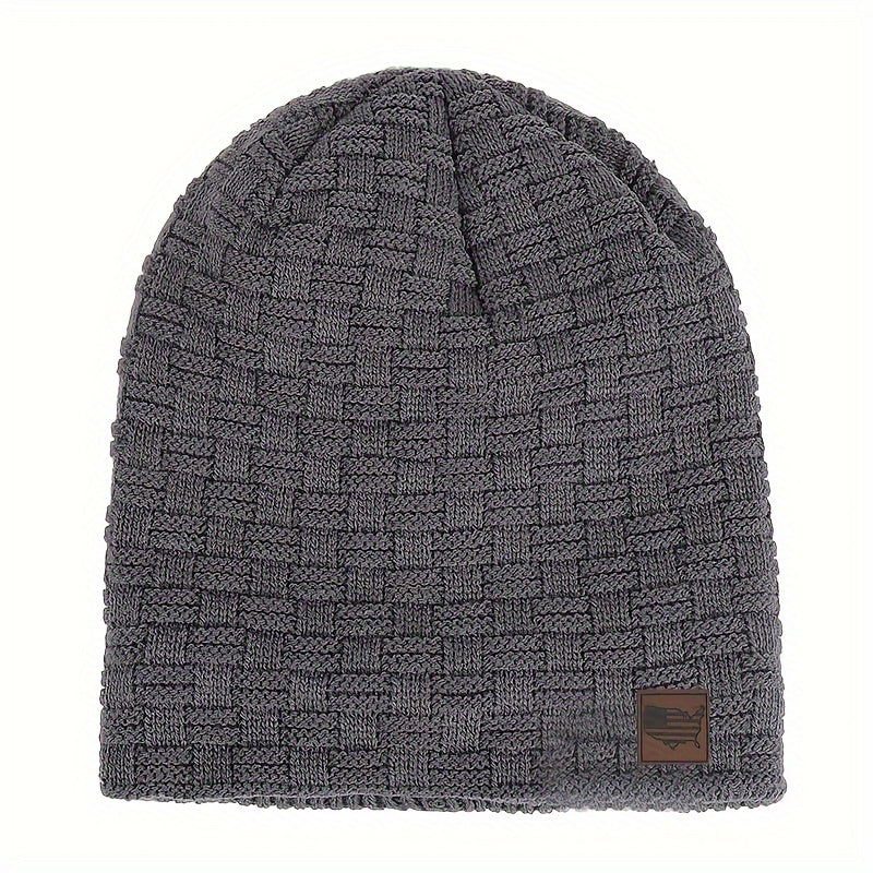 Men's Knit Beanie Hat Warm Winter Skull Cap for Outdoor Sports Skiing