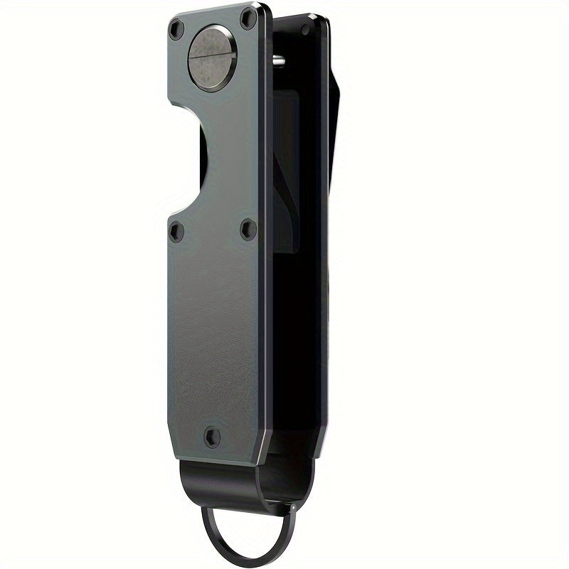 Men's Compact Metallic Key Holder, Minimalist Smart Keychain for 2-6 Keys