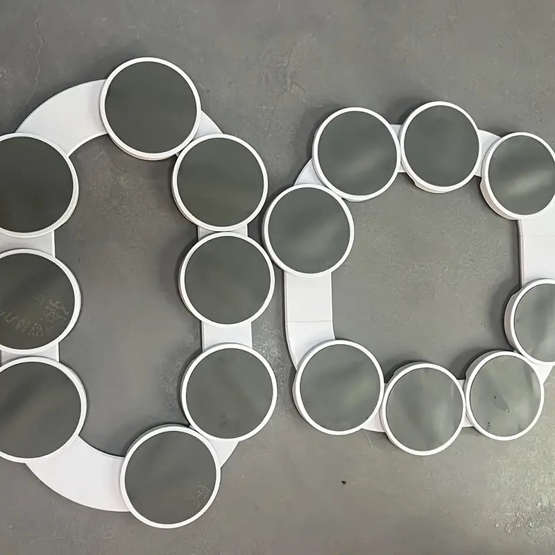 White Plastic Lazy Susan Turntable with Storage Stand for Dining and Serving