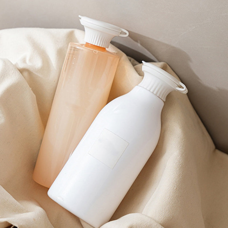 3pcs Leak-Proof Inverted Bottle Caps with Golden Accents for Shampoo and Detergent Bottles
