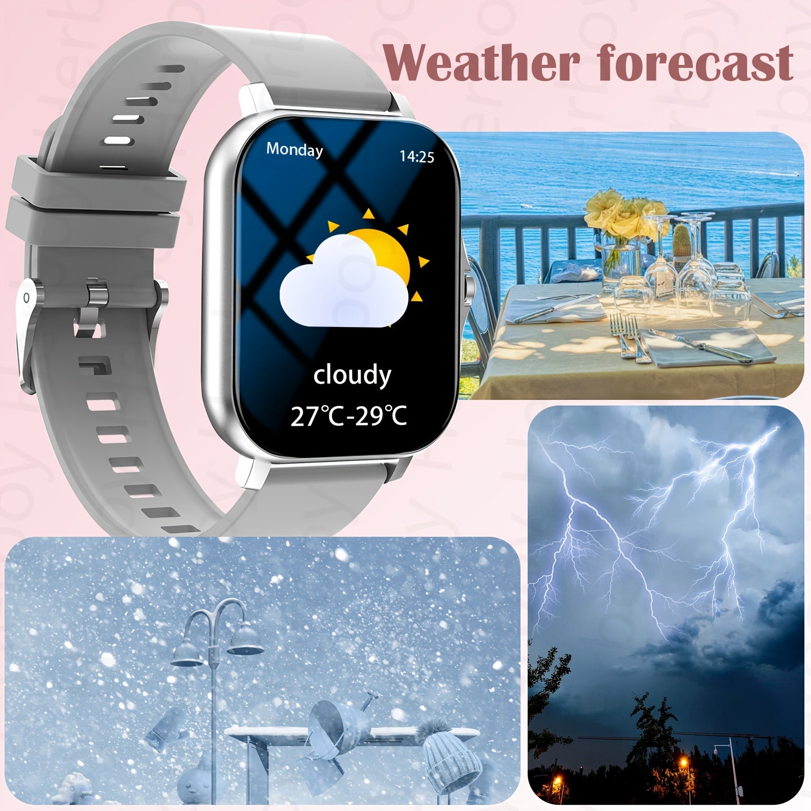 2025 Smart Watch Wireless Calling Sports Modes Call Alerts SMS Notifications Compatible with iPhone Android