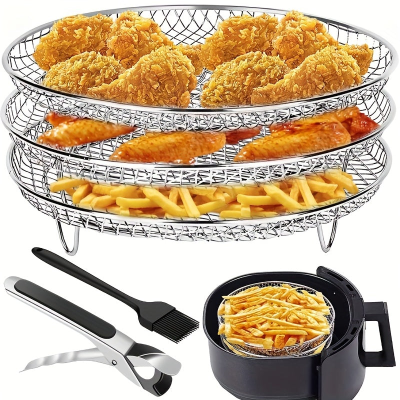 Havo qovurish uchun aksessuarlar to'plami, grill qoplamalari, bug'lash va quritish uchun qoplamalar bilan