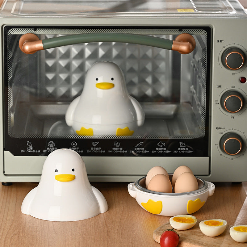 O'rik shaklidagi mikroto'lqinli tuxum pishirgich Sariq Kichik oshxona xavfsiz Batareyasiz