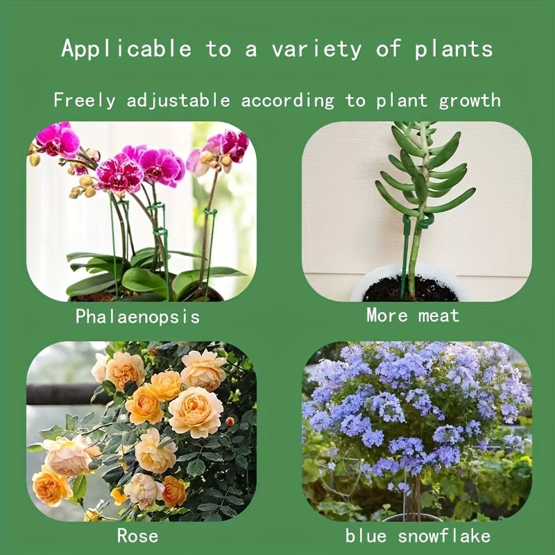 10-Pack Green Plastic and Fiberglass Plant Support Stakes for Indoor Flowers